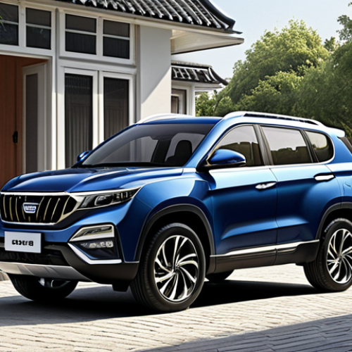 Home 4 **
"A stylish and modern Geely Haoyue SUV in a family-friendly setting, perhaps parked in front of a house or near a park, highlighting its spacious interior and contemporary design. Focus on a bright and inviting aesthetic, emphasizing its appeal to budget-conscious families."
**